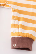 Platinum Brown Stripe Boy Romper