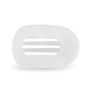 Coconut White Medium Flat Round Clip