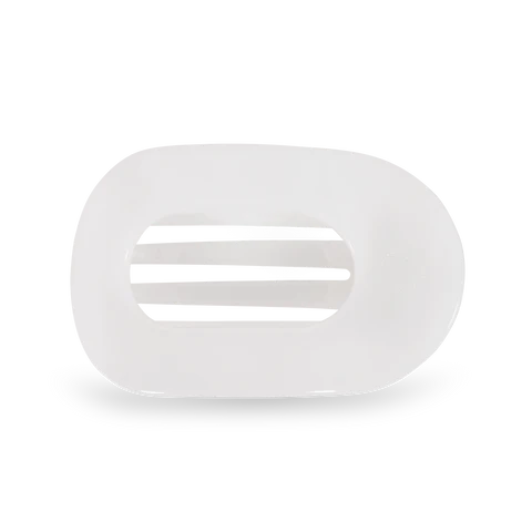 Coconut White Medium Flat Round Clip