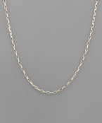 4mm Brass Paperclip Chain Necklace