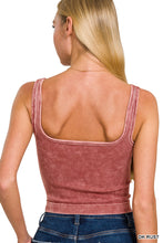 2Way Washed Rib Tank Top (Rust)