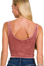 2Way Washed Rib Tank Top (Rust)