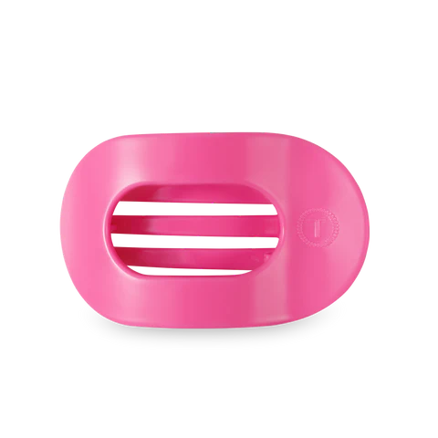 Paradise Pink Teleties MEDIUM Flat Round Clip