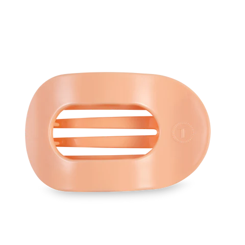 Peach Fuzz Teleties MEDIUM Flat Round Clip