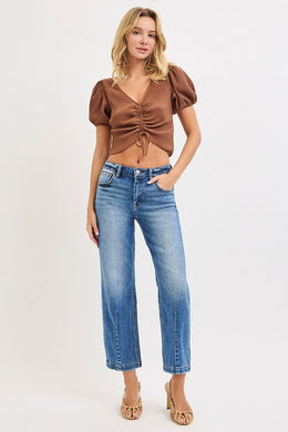 Risen HR Crop Boyfriend Tapered Jeans