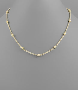 Metal Ball Link Chain Necklace