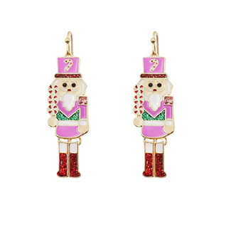 Nutcracker Enamel Earrings