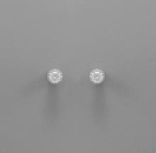 Cubic Zirconia 14k Dipped Circle Studs