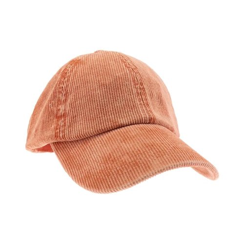 CC Beanie Stonewashed Corduroy Criss Cross High Pony Ball Cap - Desert