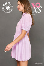 Puff Sleeve Smocked Waist Mini Dress