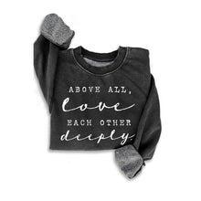 LOVE DEEPLY MINERAL SWEATSHIRTS: MINERAL DENIM BLUE / L