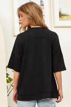 Half Sleeve Relaxed Pocket Blouse: Mint Green / S