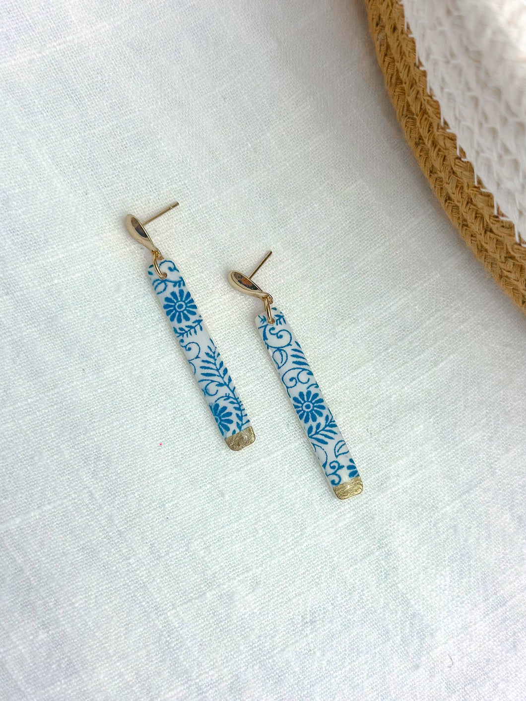 Victoria Matchstick Earrings: Twilight blue