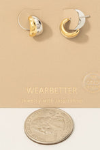 Gold Dipped Two Tone Layered Hoop Earrings