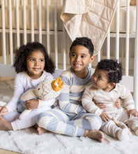 Rugby Stripe Organic Cotton Sleep & Play - Quarry: Quarry / 6-9 Months