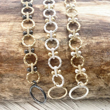 Matte Silver w/ Matte Gold Accents Bracelet