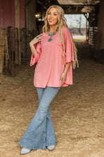 Ribbed Relaxed Boyfriend Shirt w/ Pocket Detail