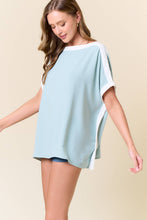 Airflow Boat Neck Contrast Band Top