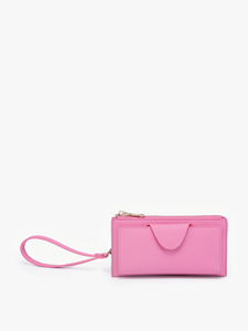 WL0004RF Kyla RFID Wallet w/ Snap Closure: Dark Rose