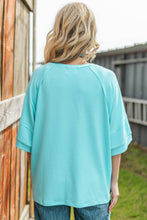 Oversized Relaxed Fit Terry Top: NAVY / L