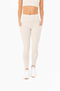 Laser-Cut and Bonded Essential Foldover Highwaist Leggings: ICE GREEN / S:M:L (2:2:2)