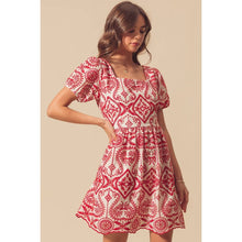 Eyelet Floral Lace A Line Brunch Boho Dress