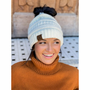 Solid Classic CC Beanie Tail: Natural Grey