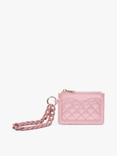 WL2368 Rhodes Quilted Wallet w/ Chain Bangle: Purple