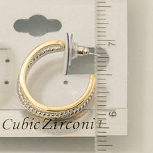 Gold Plated Two Tone Layered Hoop Earrings