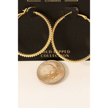 Gold Dipped 4Cm Hoop Earrings