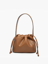 M2624 Yang Cinched Bucket Bag w/ Drawstring: Taupe