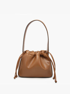 M2624 Yang Cinched Bucket Bag w/ Drawstring: Taupe