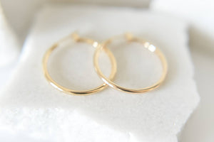 18k gold plated Michelle hoops -earrings- hypoallergenic