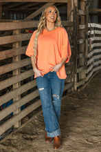 Oversized Relaxed Fit Terry Top: NAVY / L