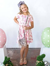 Rose Pink Easter Bunny Twirl Dress: 6y