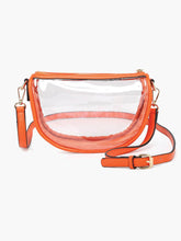Peyton Clear Banana Crossbody Bag: Black