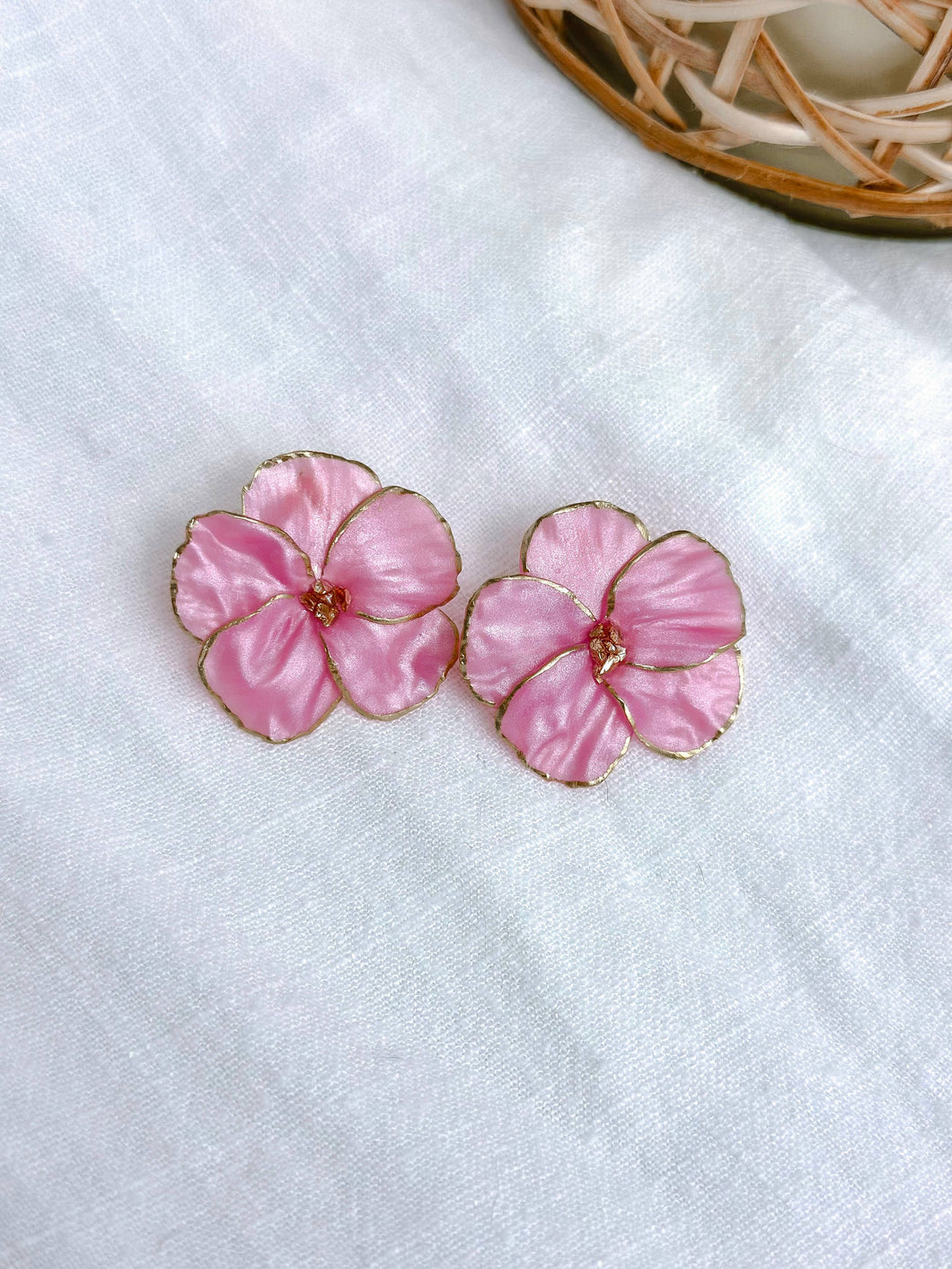 Poppy Statement Studs: Orchid