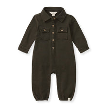 Button Down Jumpsuit: Shadow