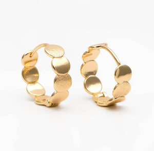 Grace hoops-18k gold plated earrings-huggies