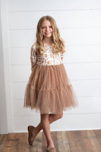 Kids Fall Winter Woodland Deer Tulle Ruffle Sleeve Dress: 5/6