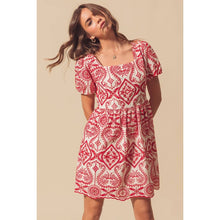 Eyelet Floral Lace A Line Brunch Boho Dress