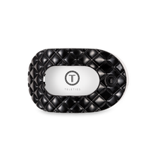 Flat Round Hair Clip | Medium | Jet Black Quilted
