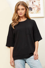 Half Sleeve Relaxed Pocket Blouse: Mint Green / S