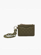 WL2368 Rhodes Quilted Wallet w/ Chain Bangle: Purple