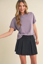 Mali Baby Tee Short Sleeve Top: Plum