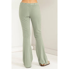 Mid-Rise Flare Lounge Pants - Green