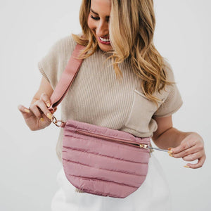 Jolie Puffer Belt Bag: Fuchsia