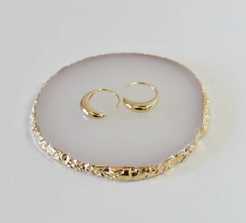 Audrey hoops 18k gold plated earrings- non tarnish