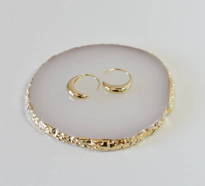 Audrey hoops 18k gold plated earrings- non tarnish