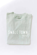 SMALL TOWN GIRL Mineral Washed Graphic Top - Made to Order: SAGE / S